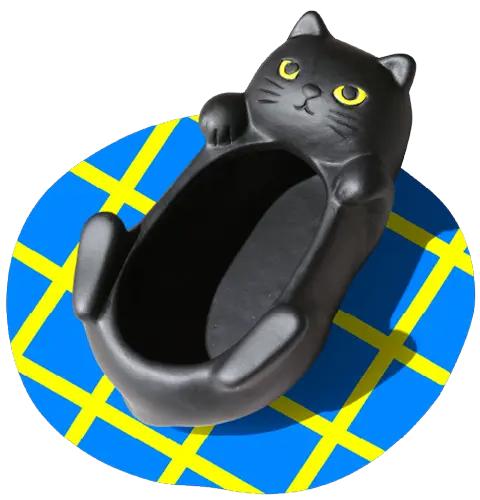 オリジナル くろねこポット