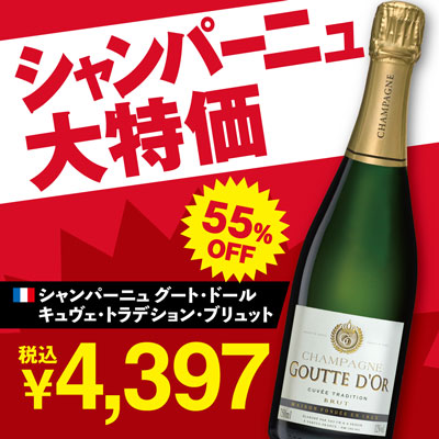 <b>残りわずか！なくなり次第終了の大特価</b><br>長期熟成瓶内二次発酵36ヶ月熟成シャンパーニュがお買得価格に！
