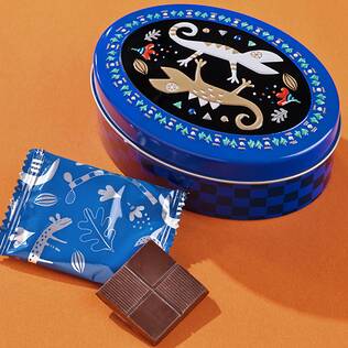 カカオの森　トカゲ缶　ブルー　1個