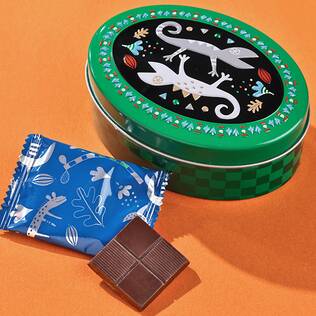 カカオの森　トカゲ缶　グリーン　1個