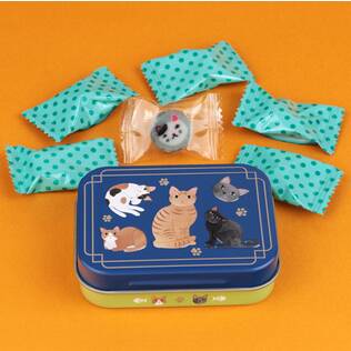 ネコミニ缶（ネイビー）　1個