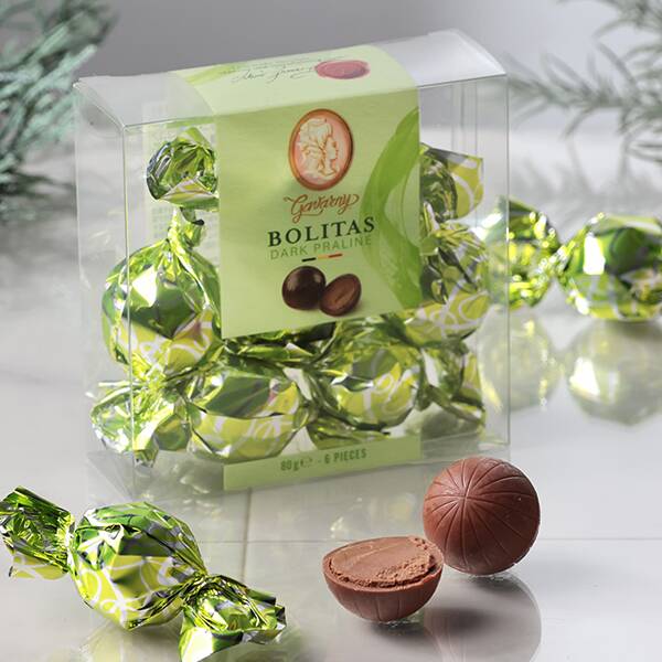 ガヴァルニー　ボリータスチョコレート　ダークプラリネ　6個