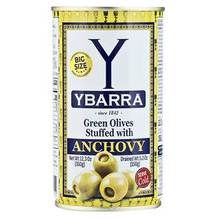 イバラ　アンチョビスタッフドオリーブ　缶　350g