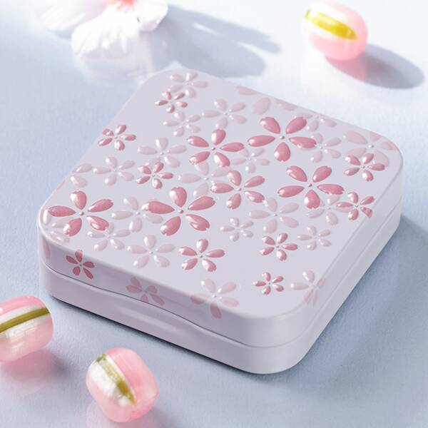 さくらミニ缶　ホワイト　1個