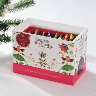 オンラインストア限定　イングリッシュティーショップ　ティーバッグサシェ　ホワイト　25p【クリスマス】