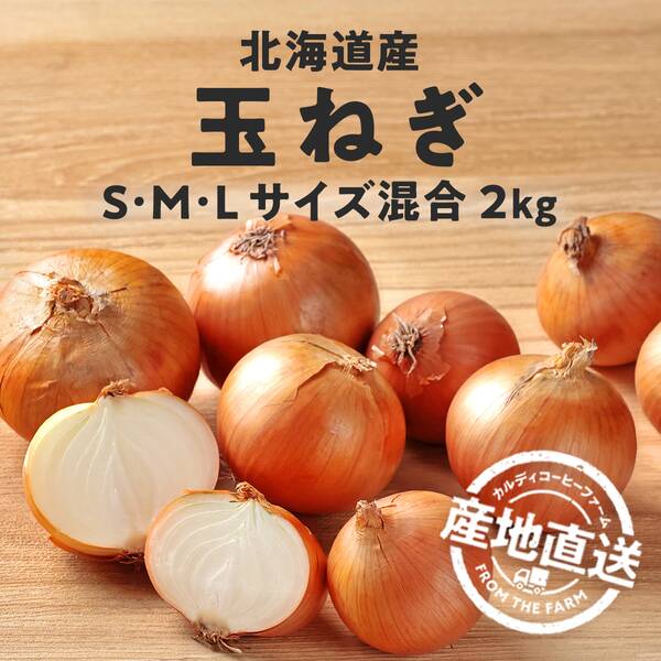 【予約販売】オンラインストア限定　北海道産玉ねぎ（S・M・Lサイズ混合）2kg●産地直送・送料込み●【10月下旬-11月上旬頃お届け】