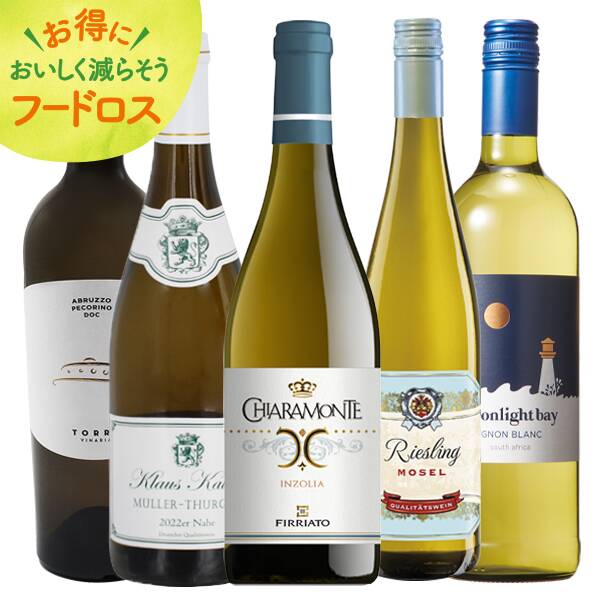 ＜訳あり品＞【お酒】オンラインストア限定　辛口白ワイン　厳選5本セット