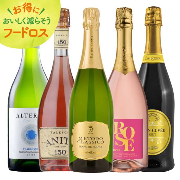 ＜訳あり品＞【お酒】オンラインストア限定　冬のパーティ泡　厳選5本セット