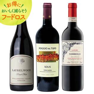 ＜訳あり品＞【お酒】オンラインストア限定　贅沢イタリア＆アメリカ赤ワイン　厳選3本セット