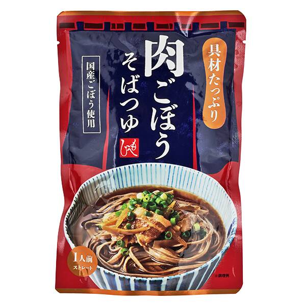 具材たっぷり肉ごぼうそばつゆ　200g