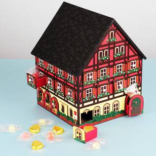 クリスマスウッドレッドハウスカレンダー　1個【クリスマス】