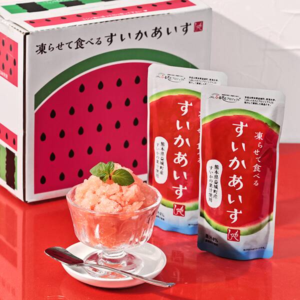 ＜12個＞凍らせて食べる　すいかあいす　100g×12個（熊本県益城町産すいかの果汁使用）