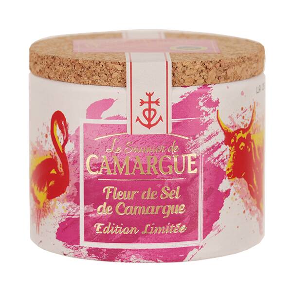 カマルグ　フルール・ド・セル（限定デザイン）　125g（フラミンゴ＆雄牛）