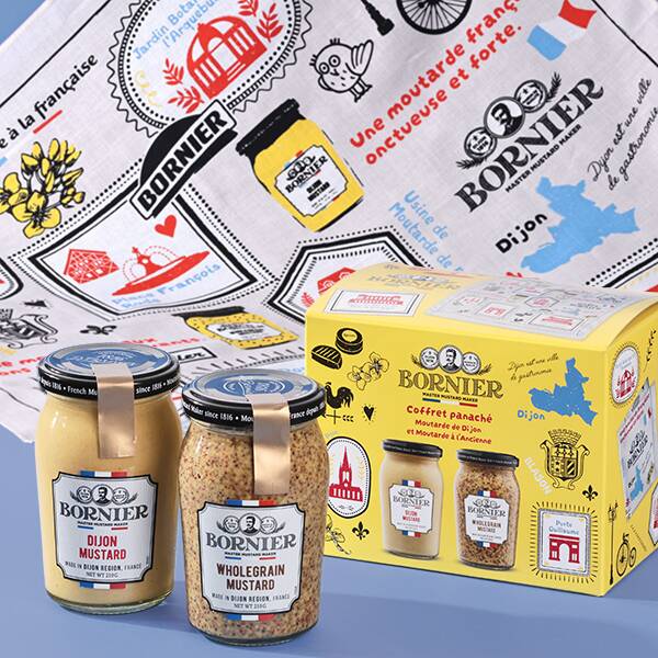 ボルニエ　マスタードセット(ランチクロス付き)　1セット