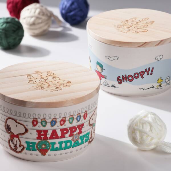 スヌーピー　クリスマス　バンブーコンテナ　1個【クリスマス】