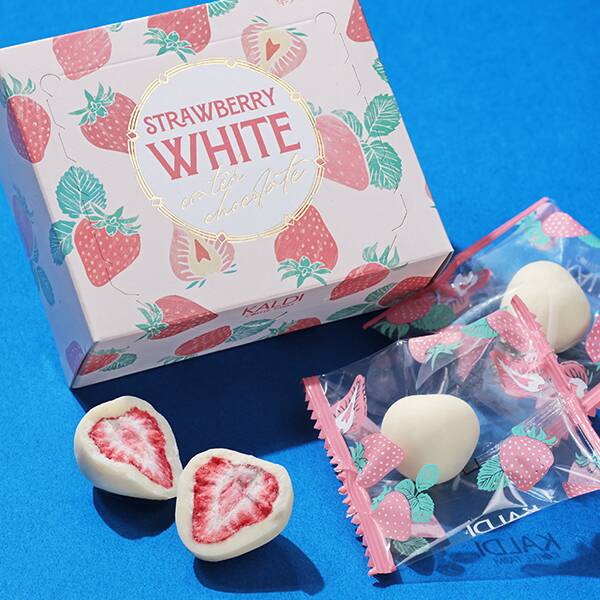苺のコーテッドチョコ　ホワイト　3p