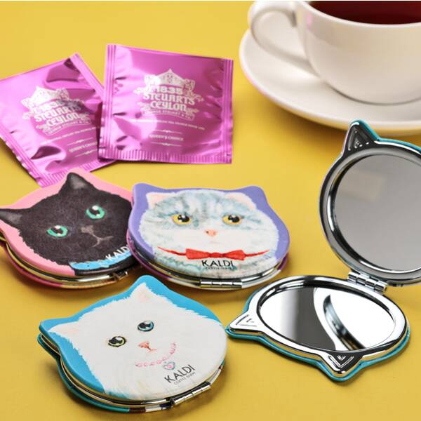 キャットコンパクトミラー（紅茶入り）　1個