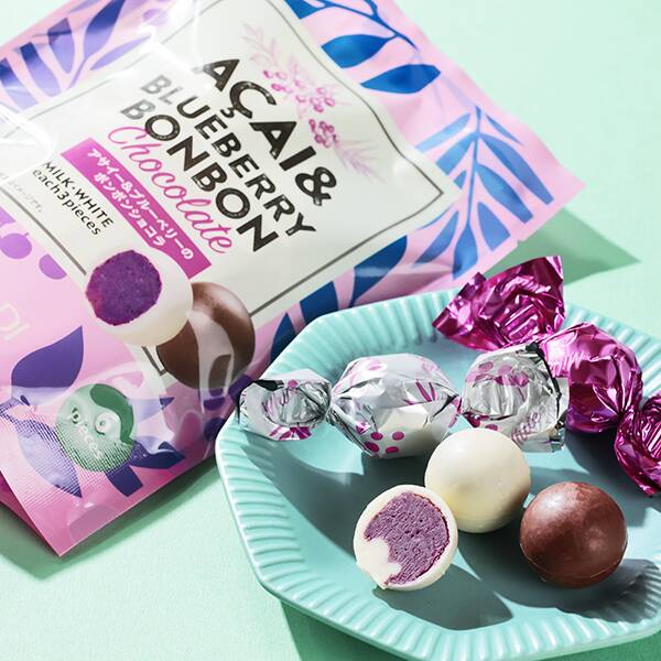 アサイーとブルーベリーのボンボンショコラ　6p