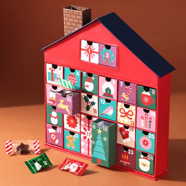ペーパーボックスハウスカレンダー2025　1個【クリスマス】