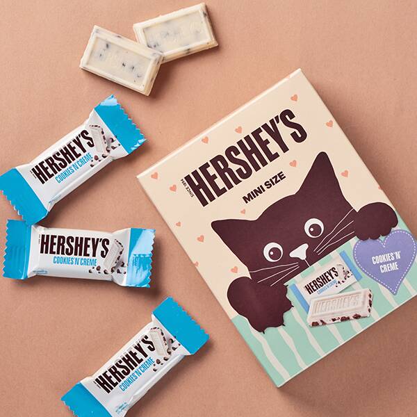 オンラインストア限定　ハーシー　ハングリーキャットボックス　クッキー＆クリーム　ミニズ　12p