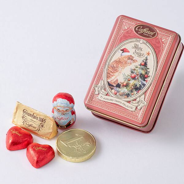 オンラインストア限定　カファレル　クリスマス缶(小)　ジャンドゥーヤチョコレート　5p【クリスマス】