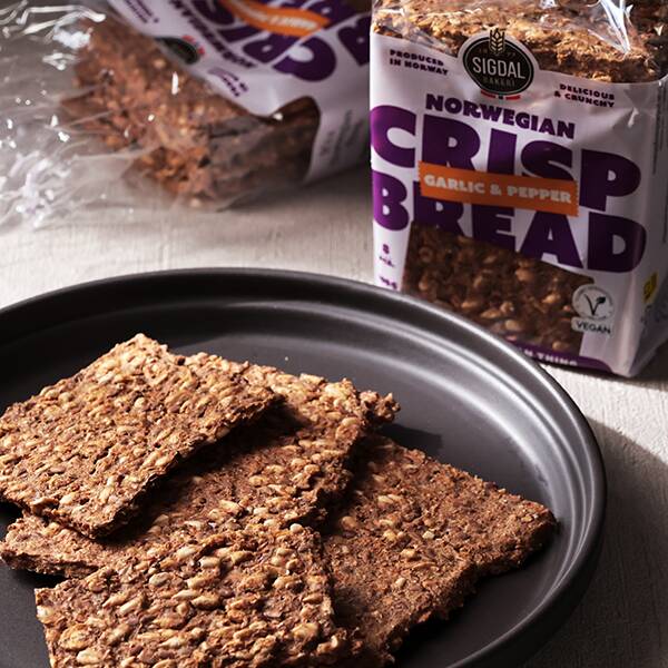 シグダル　クリスプブレッド　ガーリック＆ペッパー　190g