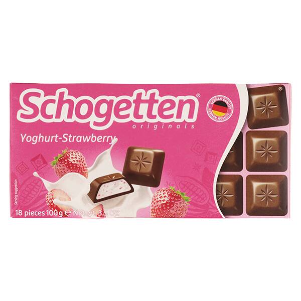 トランフ・ショゲッテン　ヨーグルトストロベリーチョコレート　100g