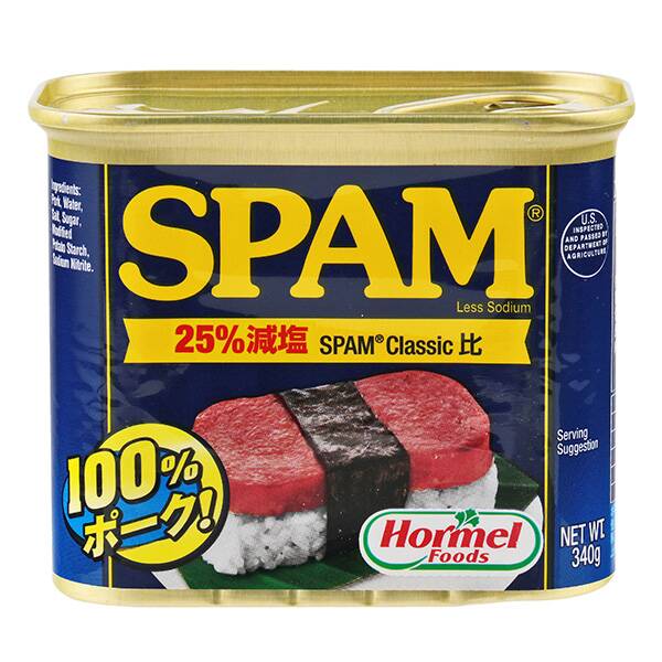 【おすすめ】SPAM スパム　減塩　25%カット　ランチョンミート　缶詰