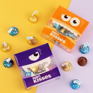 オンラインストア限定　ハーシー　モンスタークリアボックス　キスミルクチョコ・クッキー&クリーム　10p【ハロウィン】