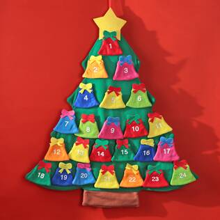 アドベントカウントダウンフェルトツリー(ベル)　1個【クリスマス】