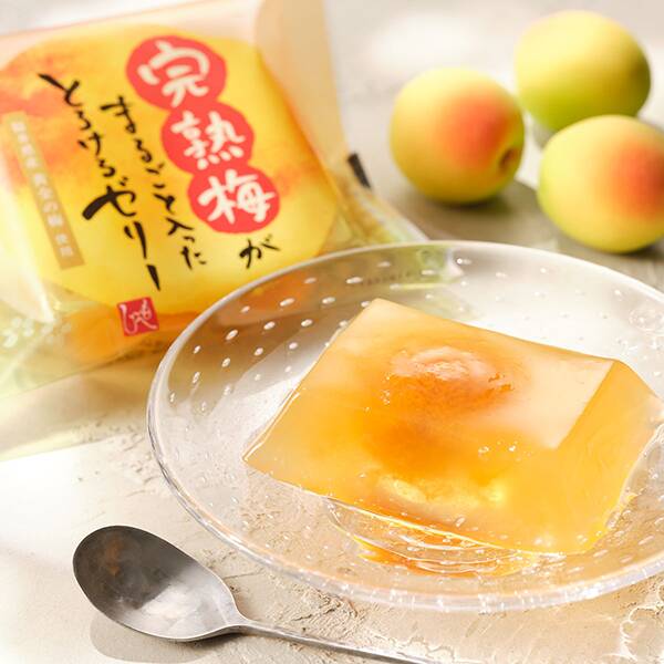 完熟梅がまるごと入ったとろけるゼリー　1個【賞味期限：2026/7/19】