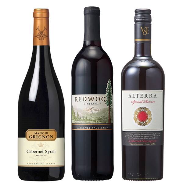 【お酒】オンラインストア限定　人気品種カベルネ・ソーヴィニヨン飲み比べ　厳選3本セット