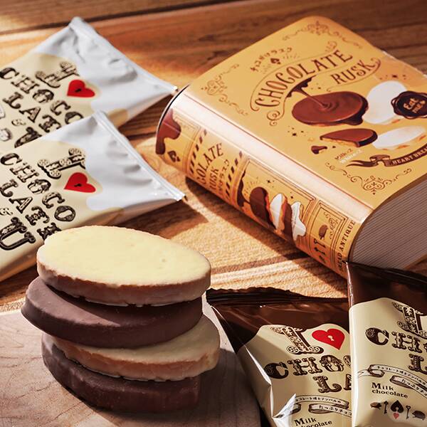 オンラインストア限定　チョコがけラスク　4枚BOOK　ミルク&ホワイト