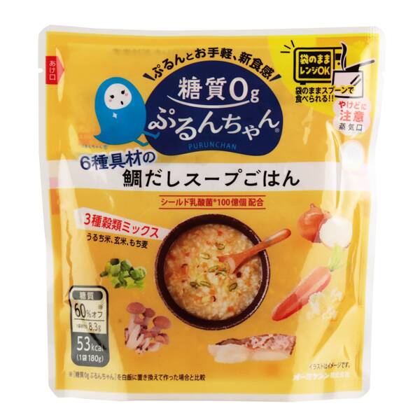 オーミケンシ　糖質0gぷるんちゃん　鯛だしスープごはん　180g
