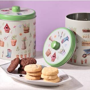 グランマワイルズ　ビスケットアソート（ガーデンラウンドティン）　300g