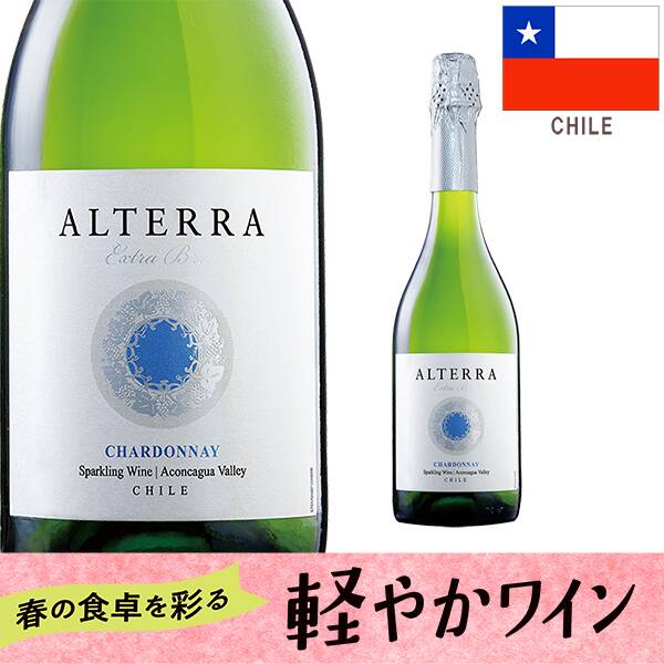 【お酒】ヴィーニャ・サン・エステバン　アルテラ　スパークリングワイン　シャルドネ　エクストラ･ブリュット（白・発泡）　750ml