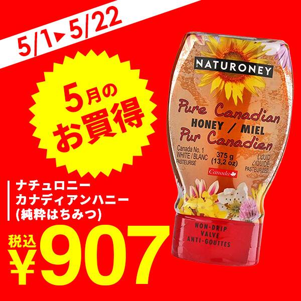 ナチュロニー　カナディアンハニー（純粋はちみつ）　375g