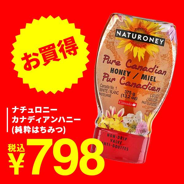 ナチュロニー　カナディアンハニー（純粋はちみつ）　375g