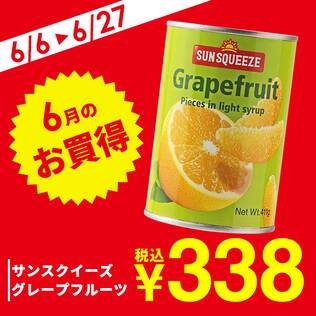 サンスクイーズ　グレープフルーツ　411g