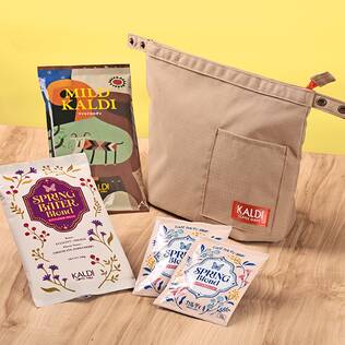 【焙煎珈琲】春を感じるコーヒー＆ランチバッグ（ベージュ）　1個